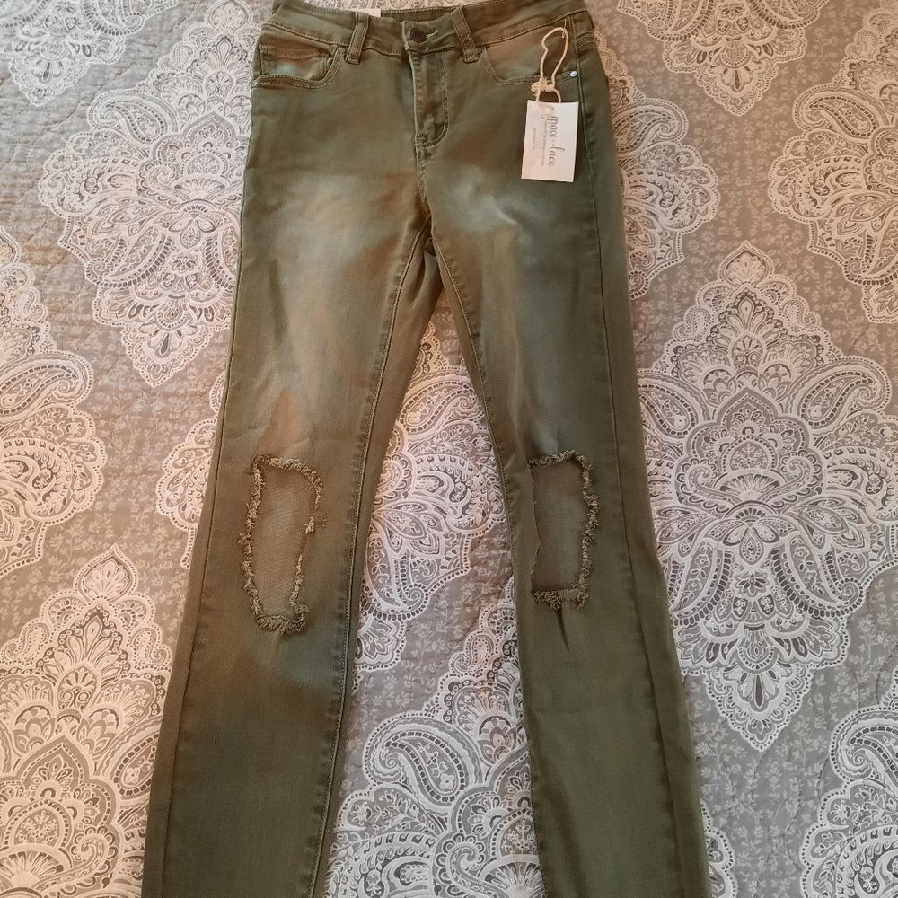 Grace and Lace Olive Green Jegging NEW W/ TAGS